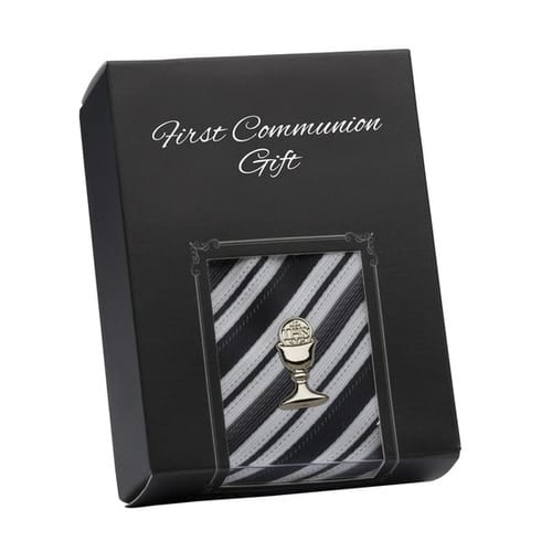 Black Stripe First Communion Tie