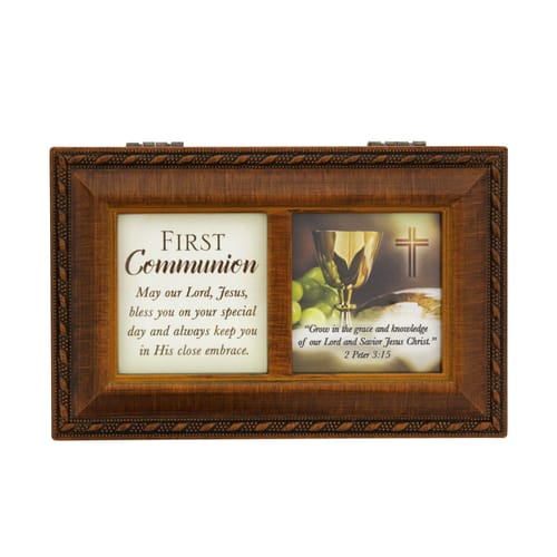 First Communion Double Photo Music Box