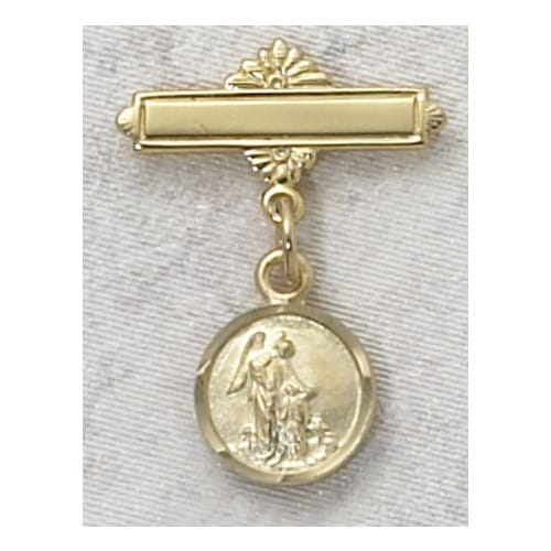 Gold/Sterling Silver Guardian Angel Baby Pin