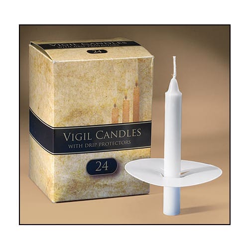4¼" Vigil Candles with Bobeches 144 pack The Catholic Company