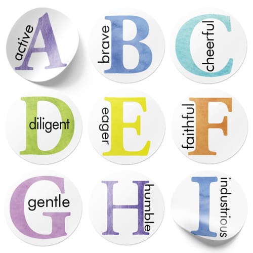 ABC's Of Faith For Kids Sticker Pack - Pack Of 26