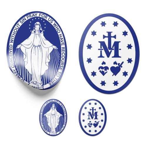 Miraculous Medal Stickers - Pack Of 4