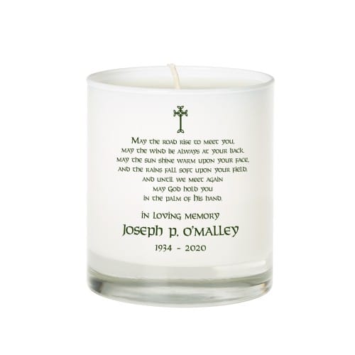 Personalized Irish Blessing Memorial Candle