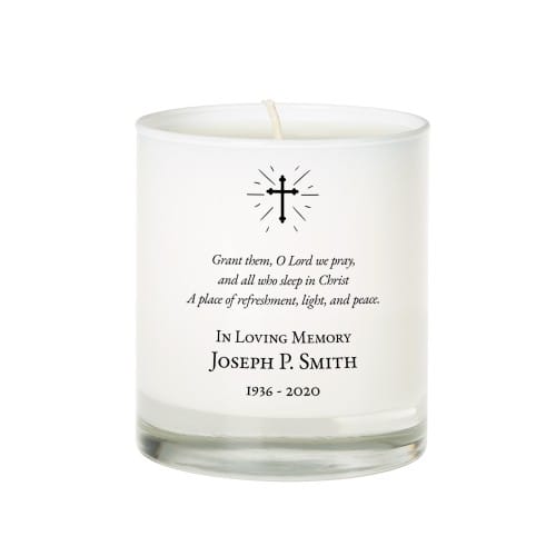 Personalized Memorial Prayer Candle