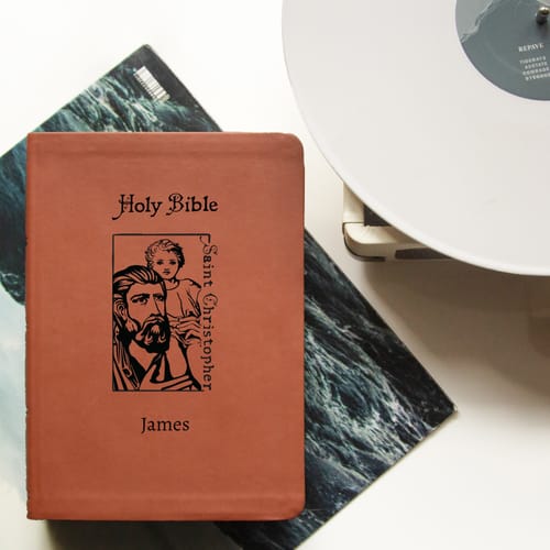 Personalized St. Christopher Bible