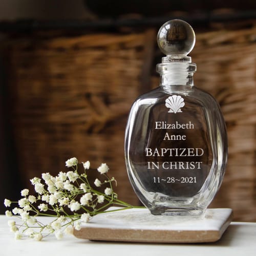 Elegant Baptism Holy Water Bottle