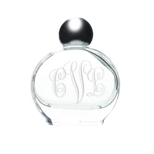 Personalized Tiny Round Holy Water Bottle With Monogram