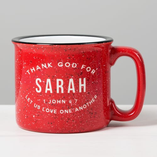 Personalized Thank God For You Red Campfire Mug