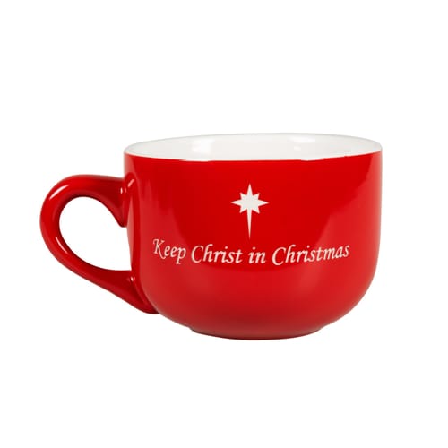 Keep Christ In Christmas Red Latte Mug