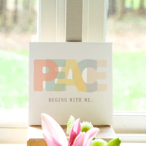 Peace Begins With Me Tile