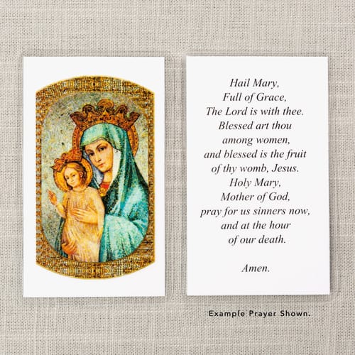 Mater Ecclesiae Mosaic Personalized Prayer Card