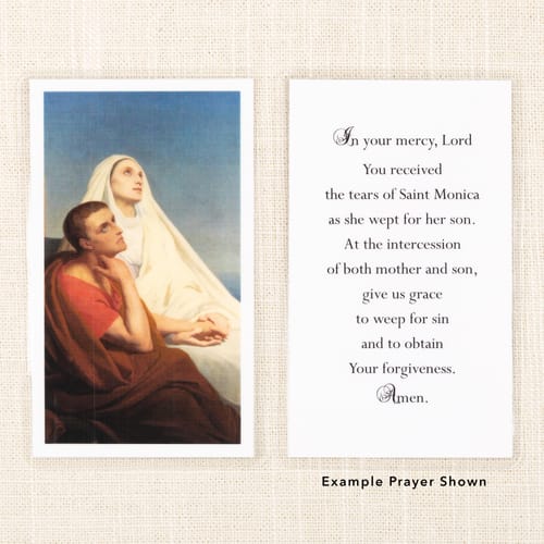 Sts. Monica &amp; Augustine Personalized Prayer Card