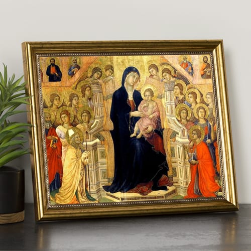 Maesta Altarpiece Madonna &amp; Child Framed Print