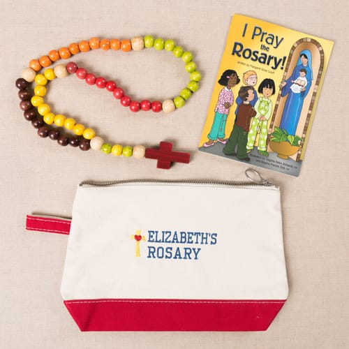 Personalized Kiddie Rosary Canvas Mass Bag