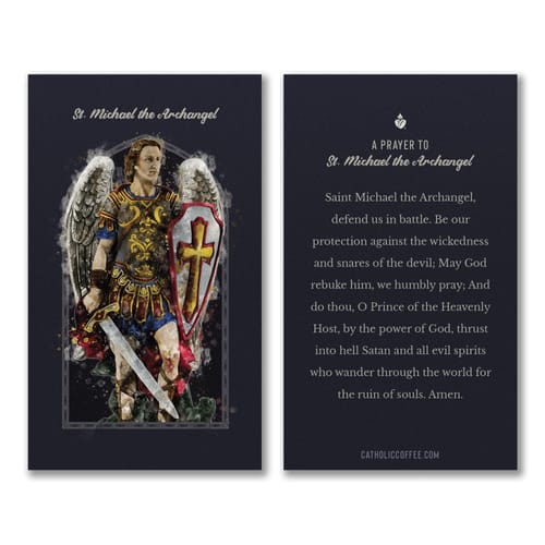 St. Michael The Archangel Prayer Card Pack Of 3