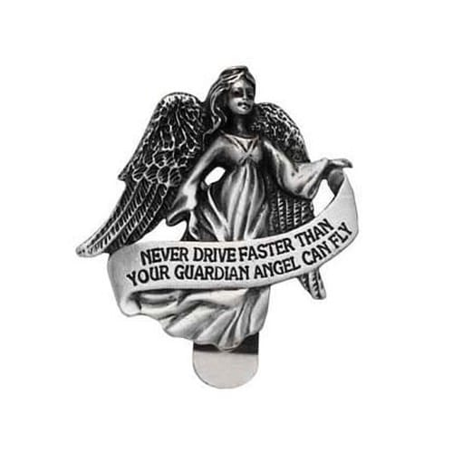 Guardian Angel Never Drive Faster Visor Clip The Catholic Company