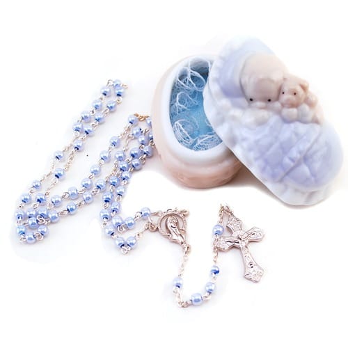 Baby Boy Keepsake Rosary/Box The Catholic Company