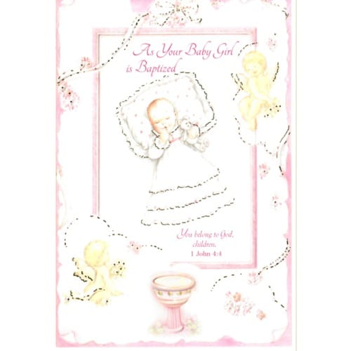 Baptism Greeting Card Girl The Catholic Company