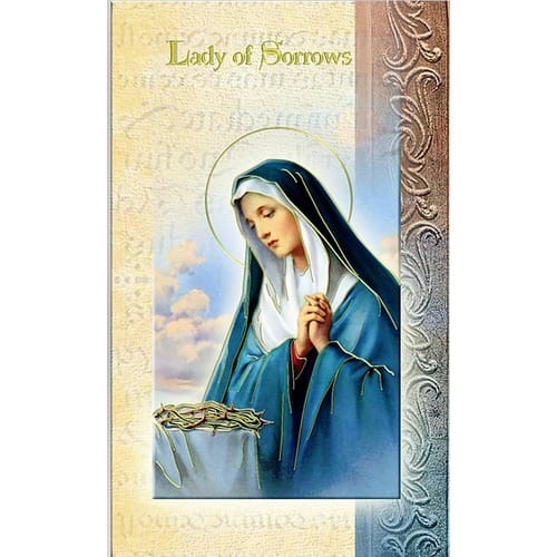 Our Lady Of Sorrows - Folded Prayer Card | The Catholic Company