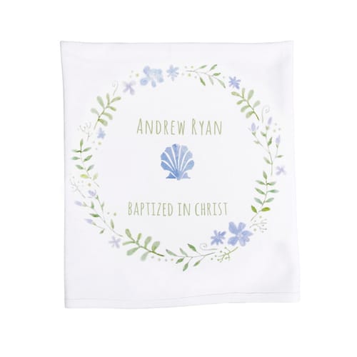 Personalized Boy's Baptism Baby Blanket The Catholic Company