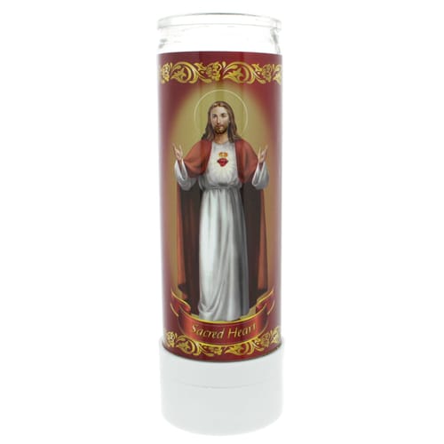 Sacred Heart Electric Religious Candle The Catholic Company