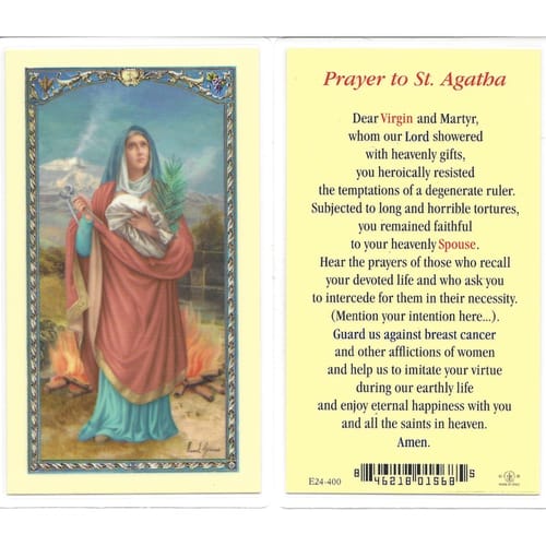 St Agatha Prayer Card The Catholic Company