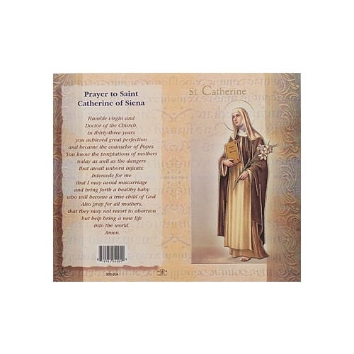 St. Catherine of Siena Mini Lives of the Saints Folded Prayer Card