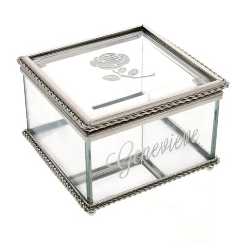 St. Therese Glass Keepsake Box The Catholic Company