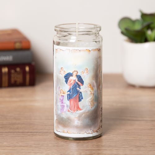 Virgin Mary Untier of Knots Devotional Candle The Catholic Company
