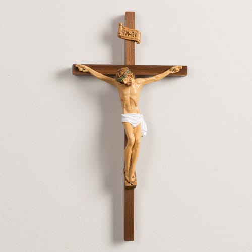 Walnut-italian Corpus Crucifix - 12 Inch 