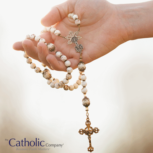 Holding a Rosary
