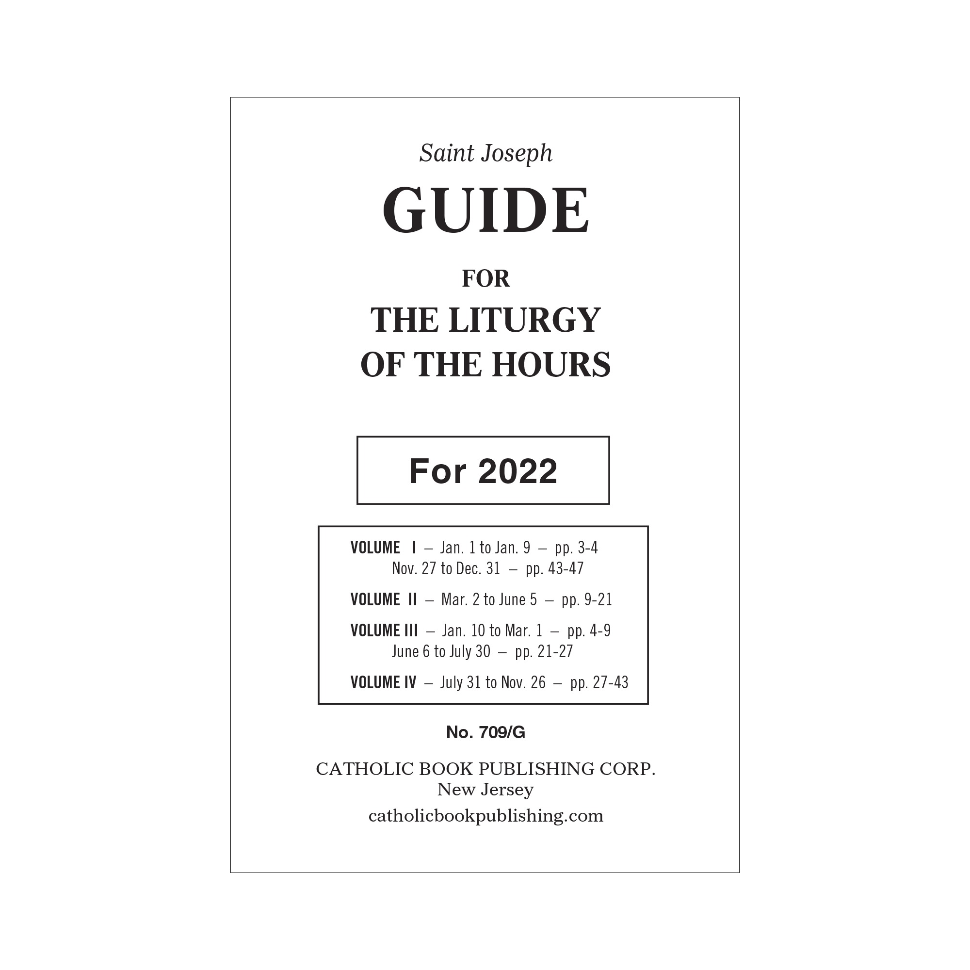 St. Joseph Guide for the Liturgy of the Hours 2024 (Large Print) The