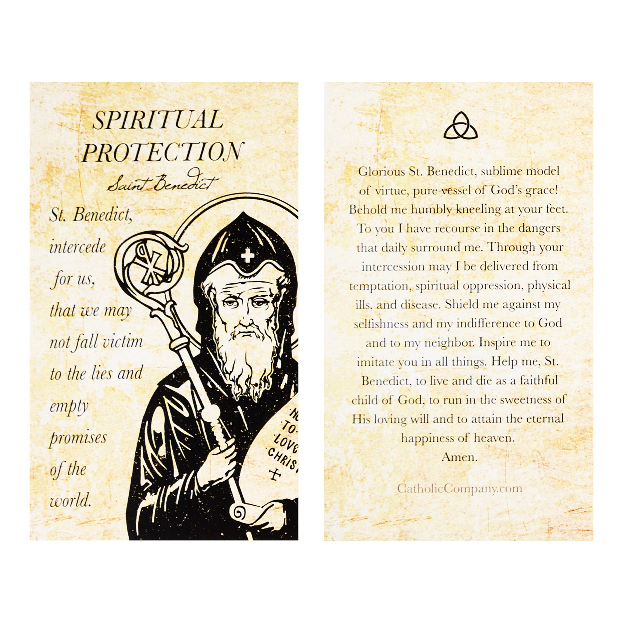 St. Benedict Spiritual Protection Prayer Card The Catholic Company®