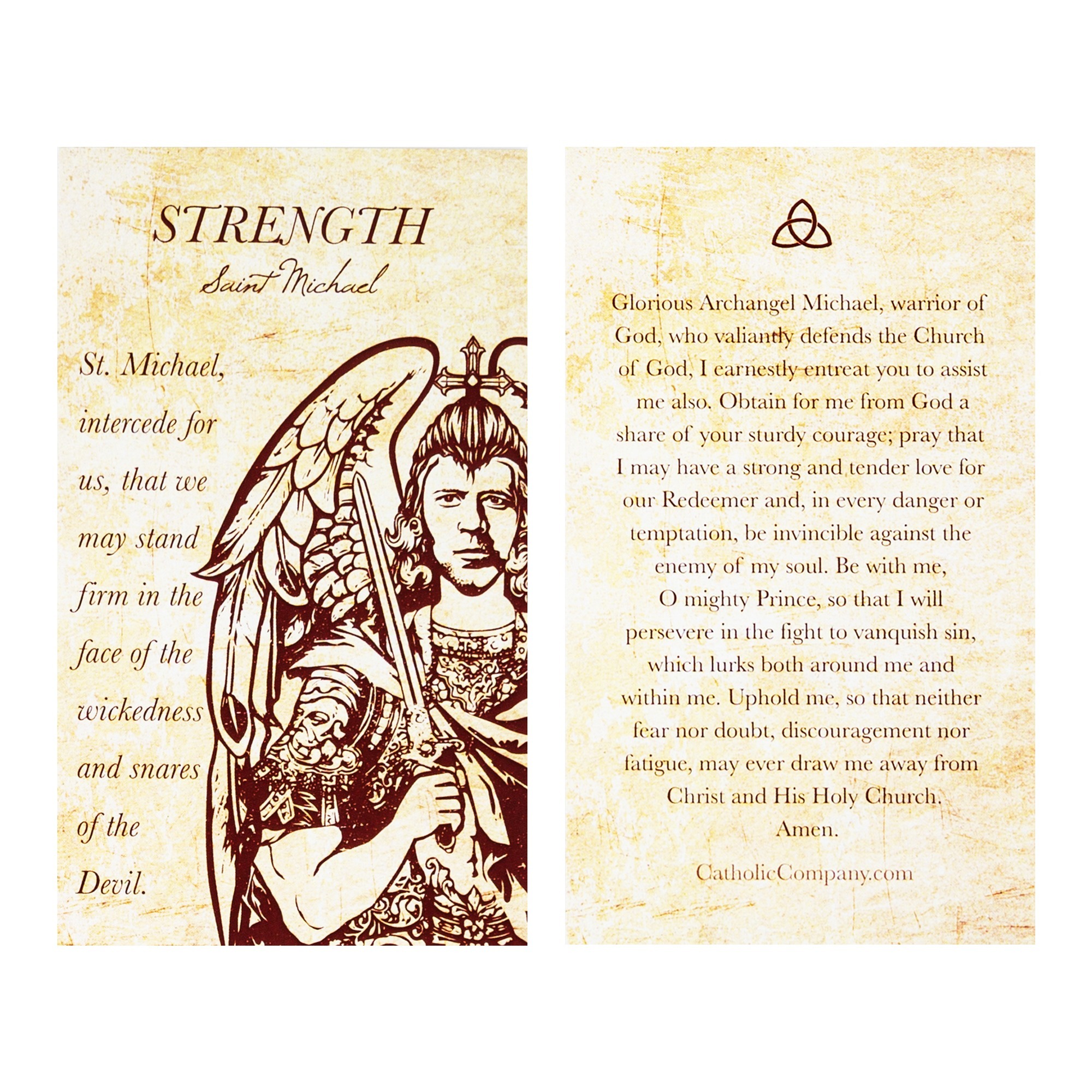 St. Michael - Spiritual Strength Prayer Card | The Catholic Company®