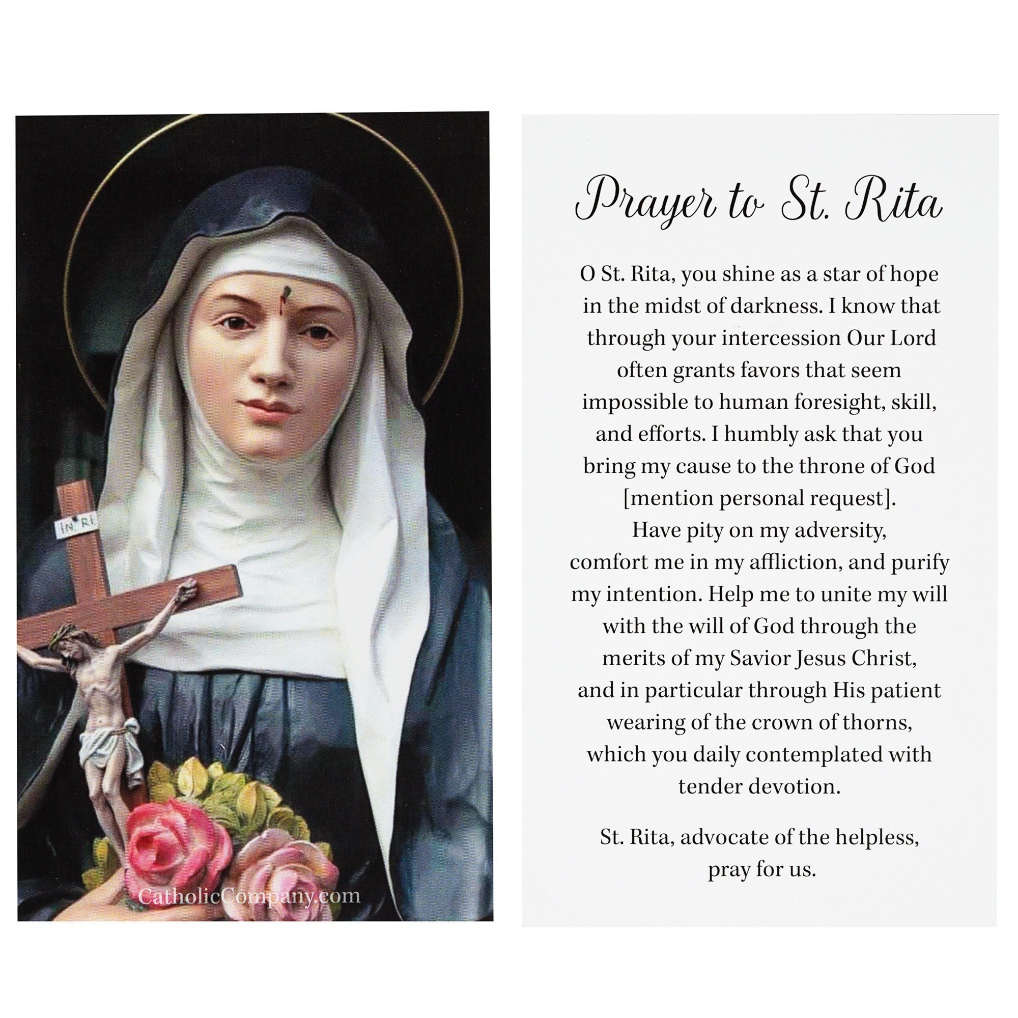 St. Rita Prayer Card | The Catholic Company®