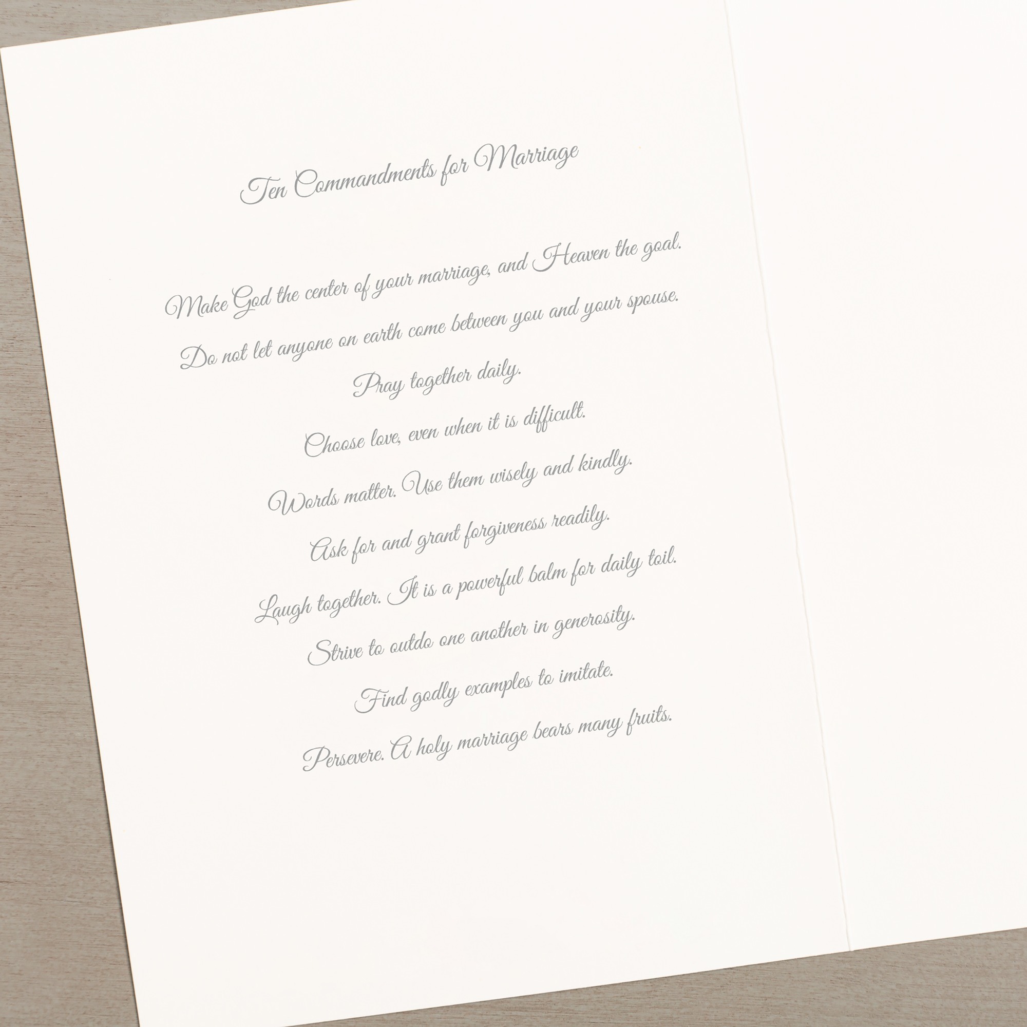 Faith Hope & Love Wedding Card | The Catholic Company®