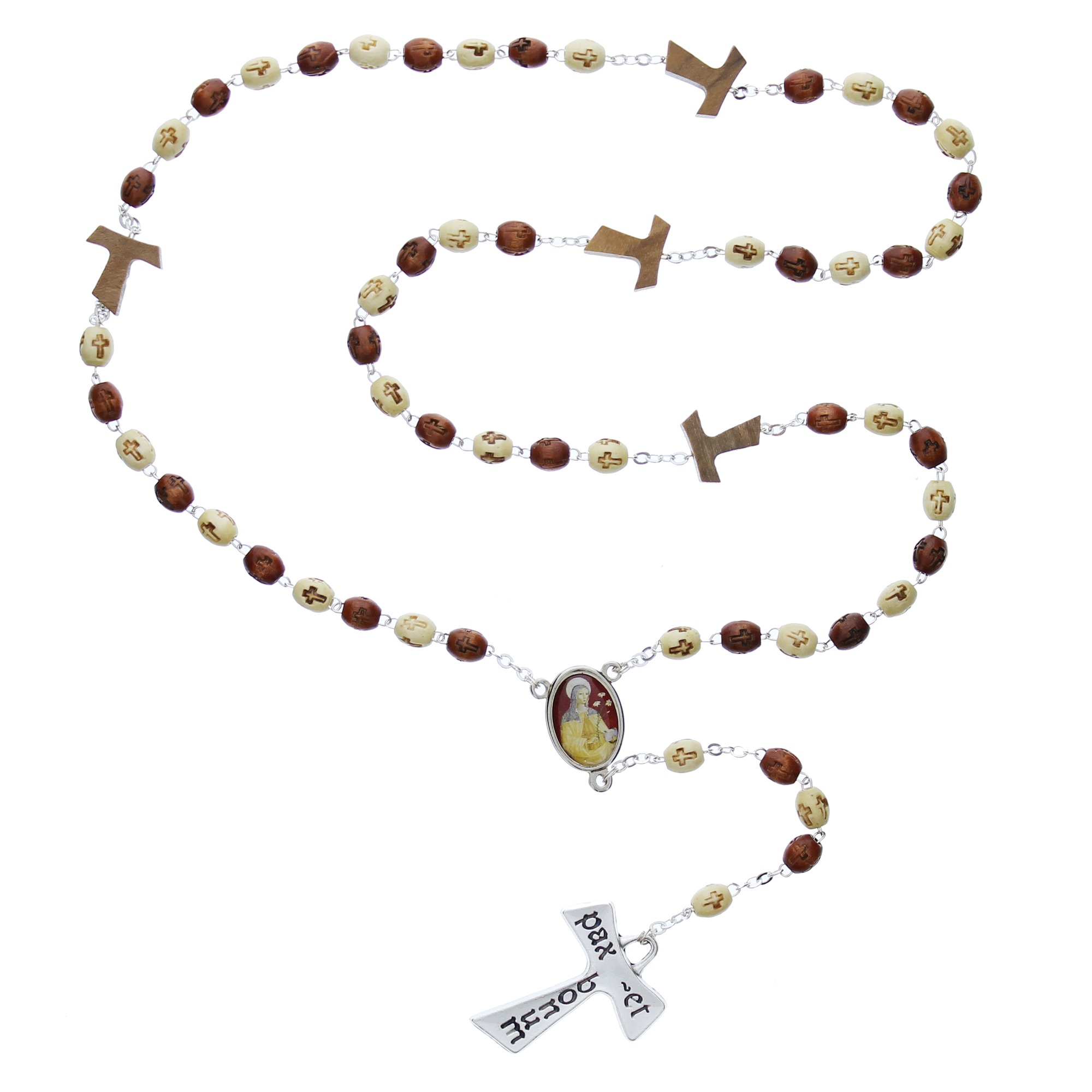 St. Francis & St. Clare Tau Rosary | The Catholic Company®