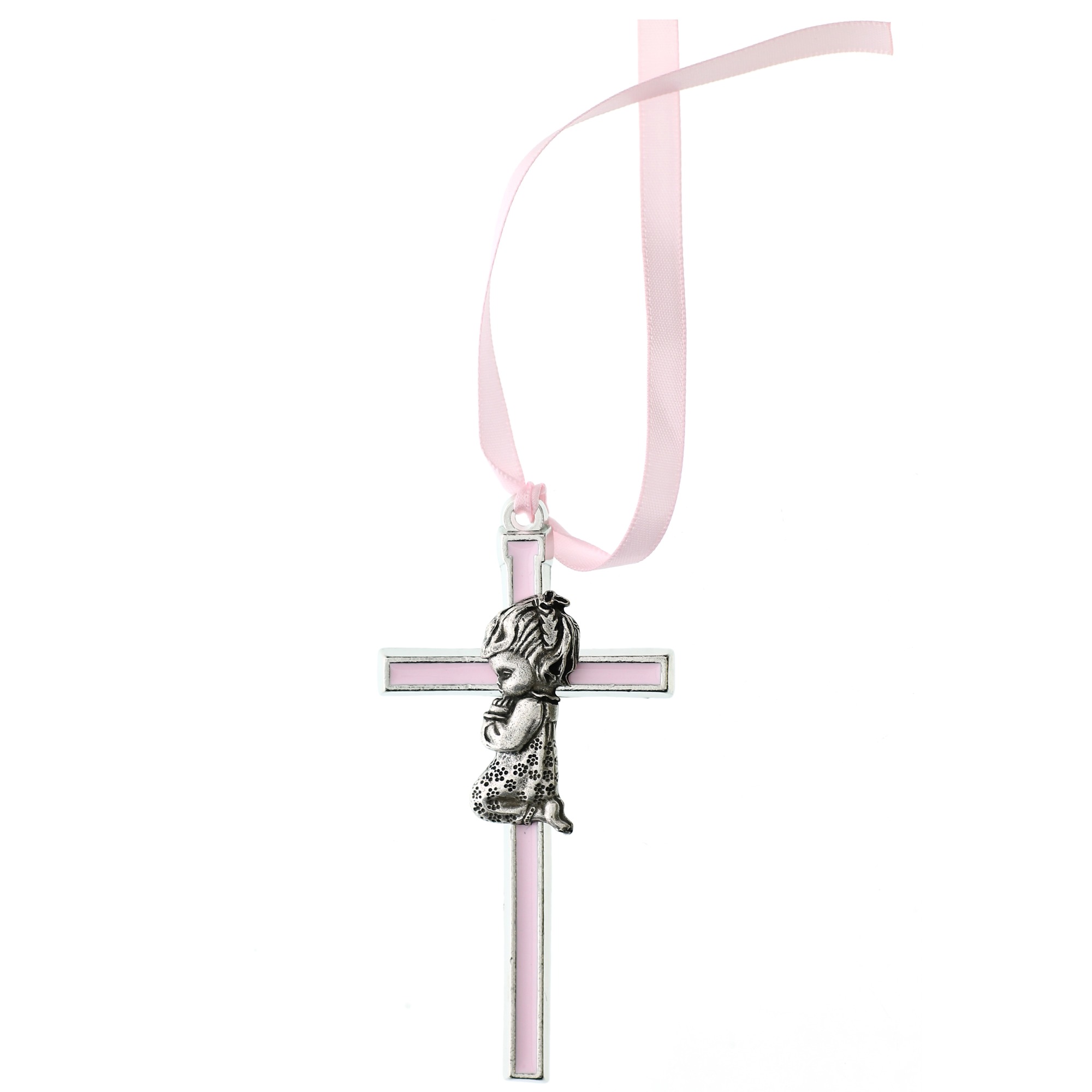 Pink Crib Cross & Shell Rosary The Catholic Company®