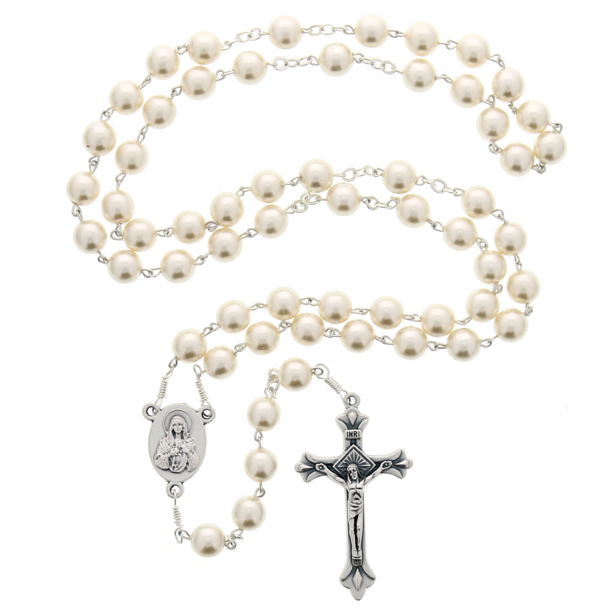 Cream Bead Rosary From Holy Land | Rosary.com™