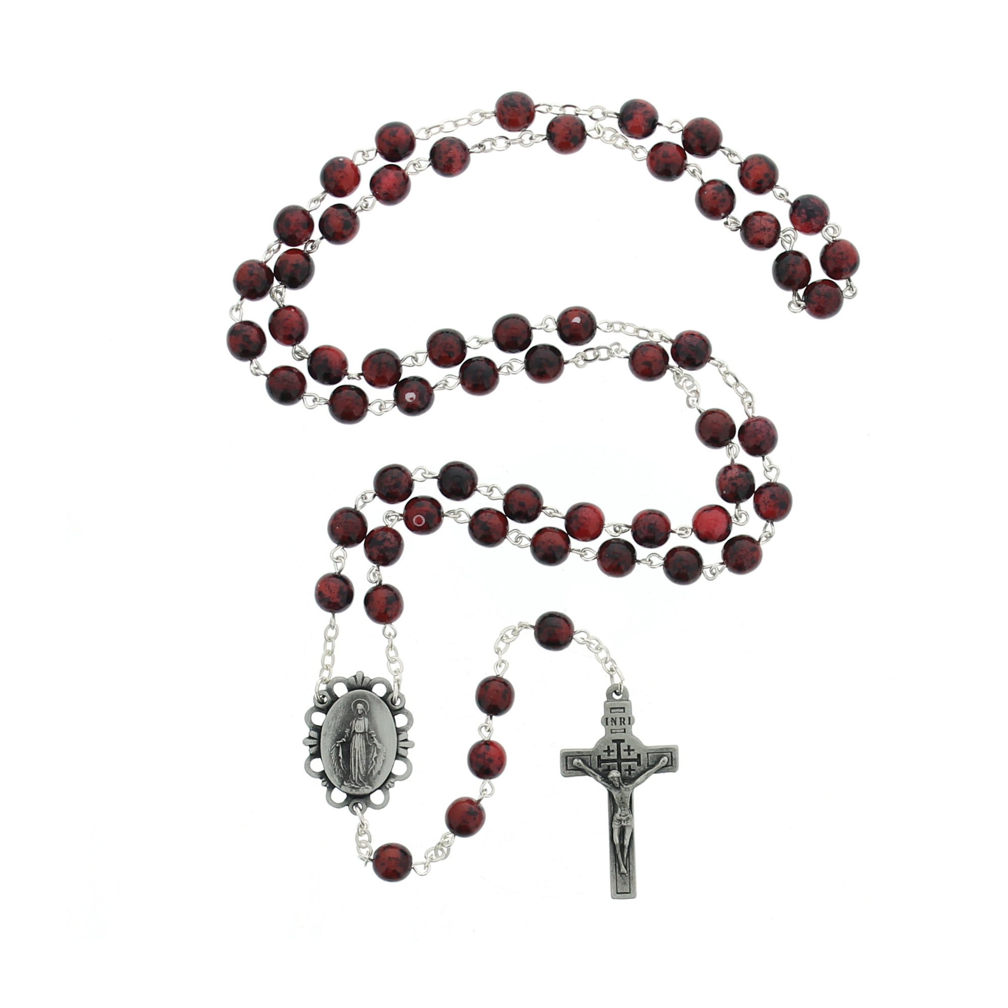 Burgundy Rosary with Relic | The Catholic Company®