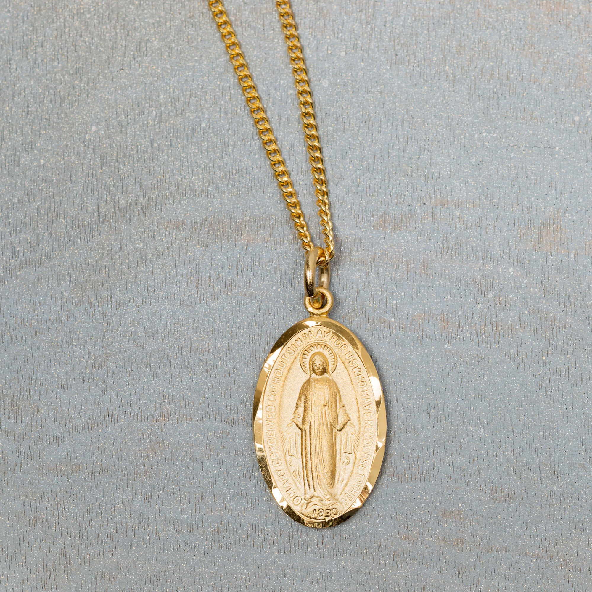 Gold/Sterling Silver Miraculous Medal on 18" Chain The Catholic Company®