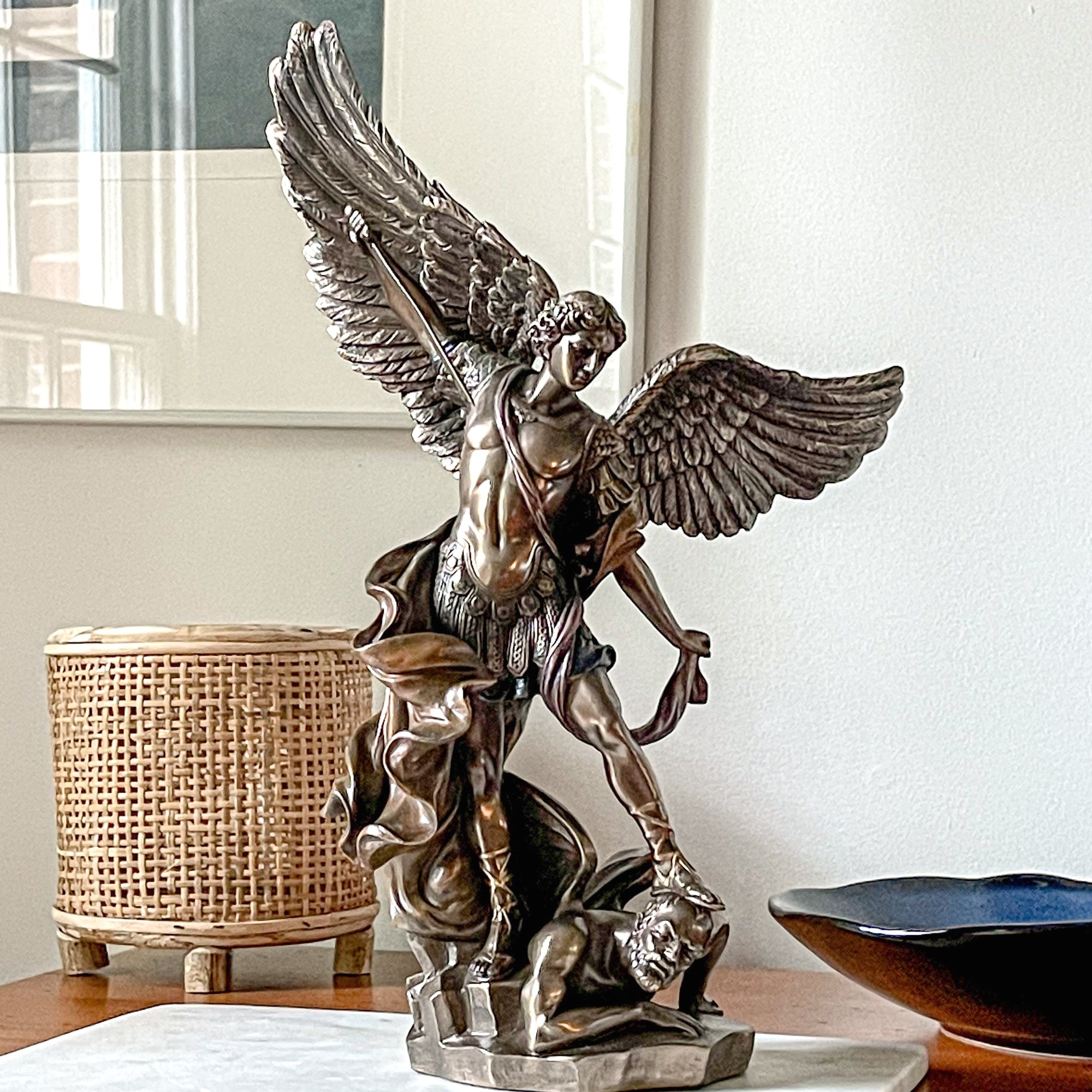 St. Michael Bronze Finish Statue, 14" The Catholic Company®