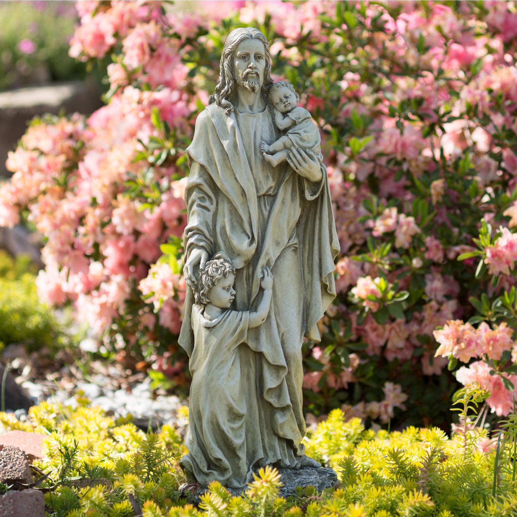 Jesus with Children Garden Figure 24 inch The Catholic Company®