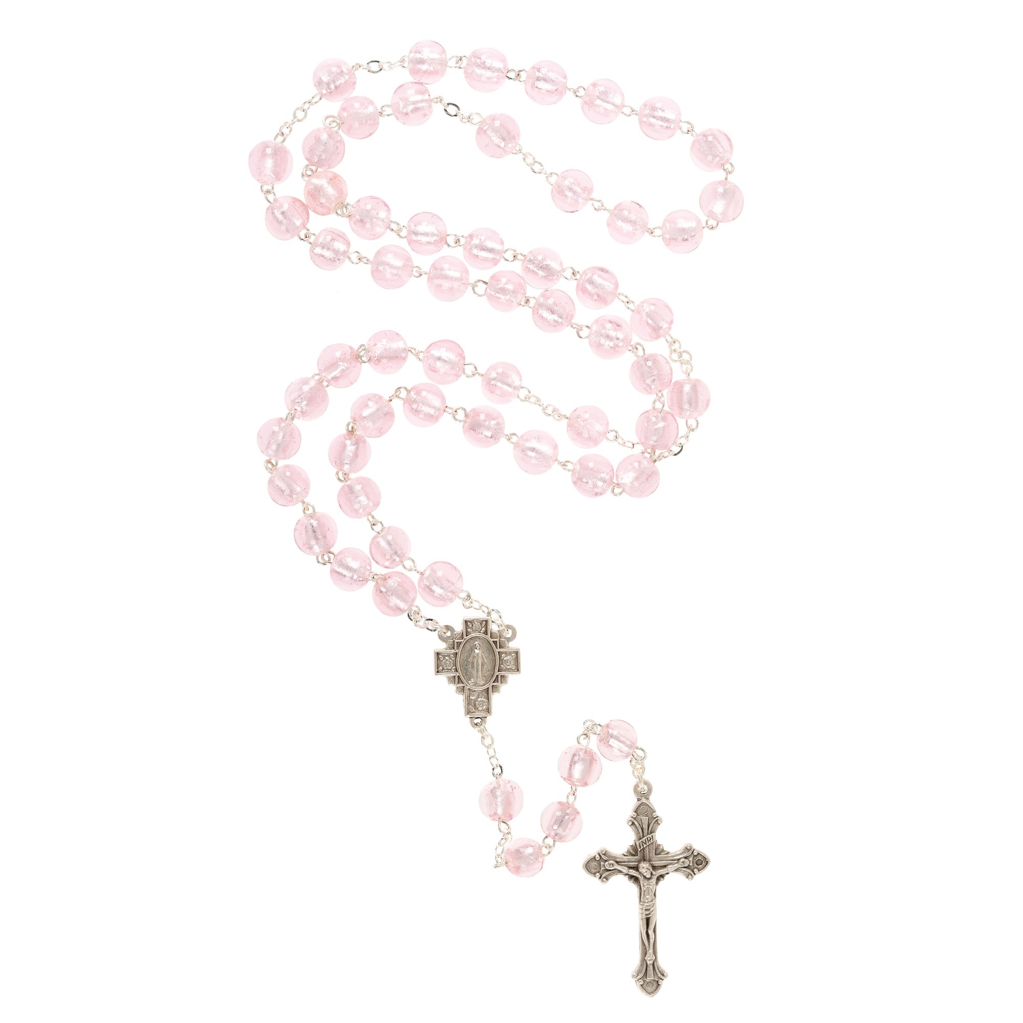 Rose Handcrafted Glass Bead Rosary | The Catholic Company®