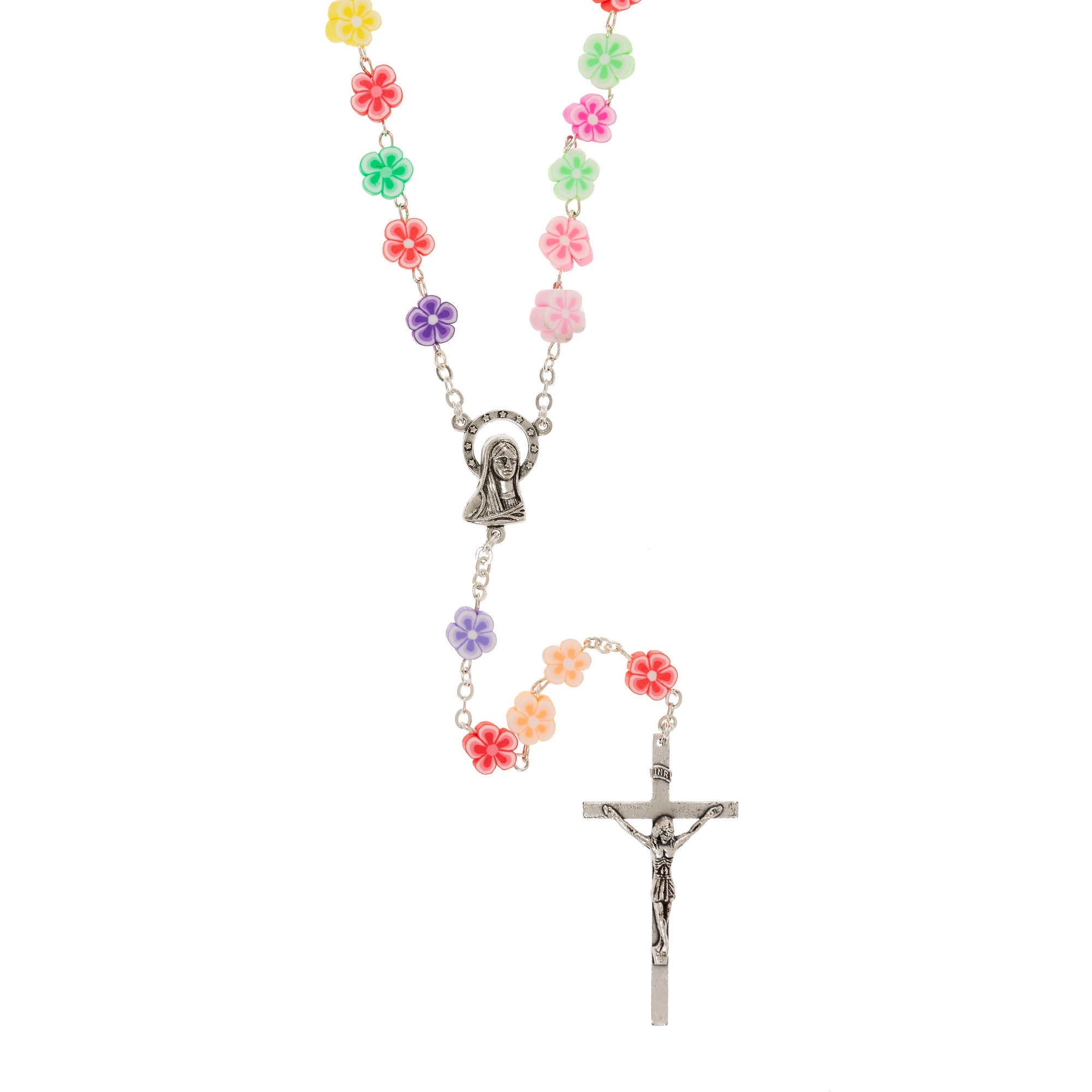 Mary S Flower Garden Colorful Rosary The Catholic Company