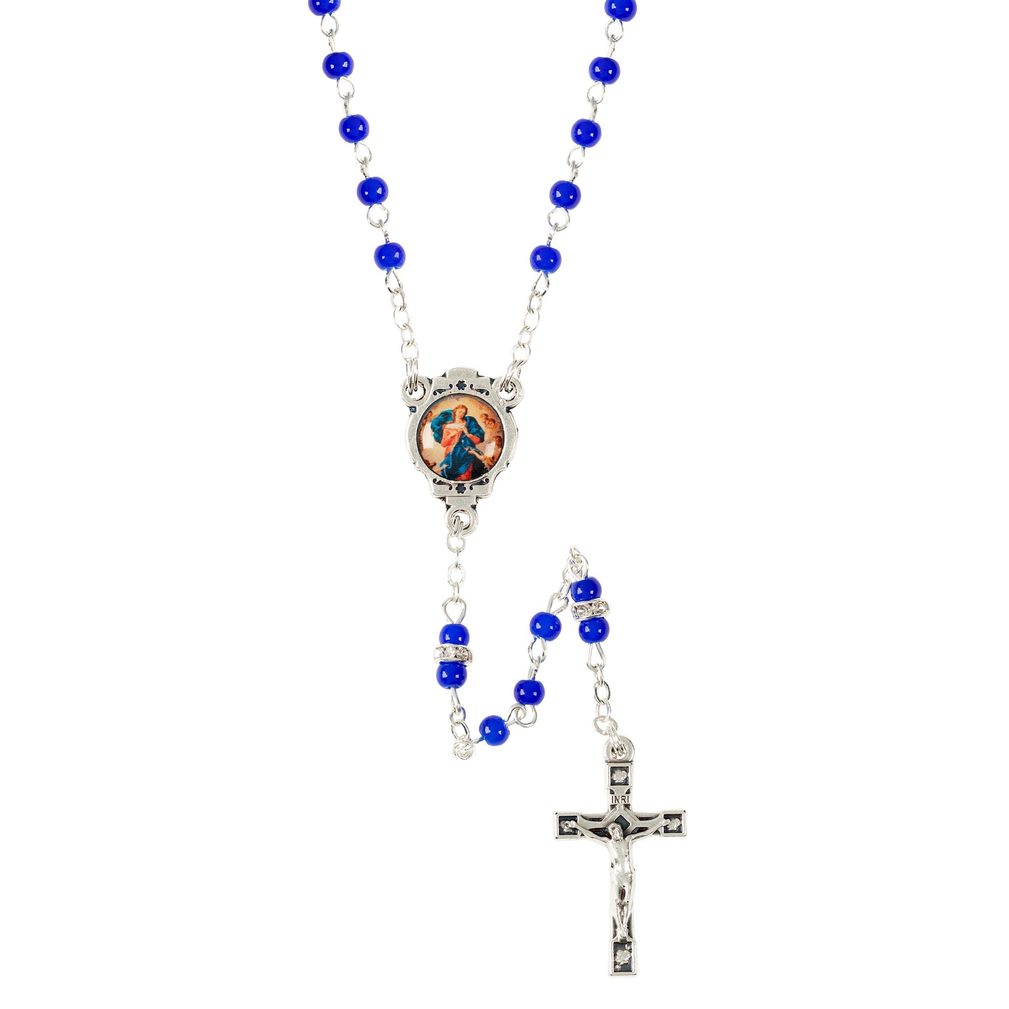 Petite Mary Undoer of Knots Rosary & Holder | The Catholic Company®