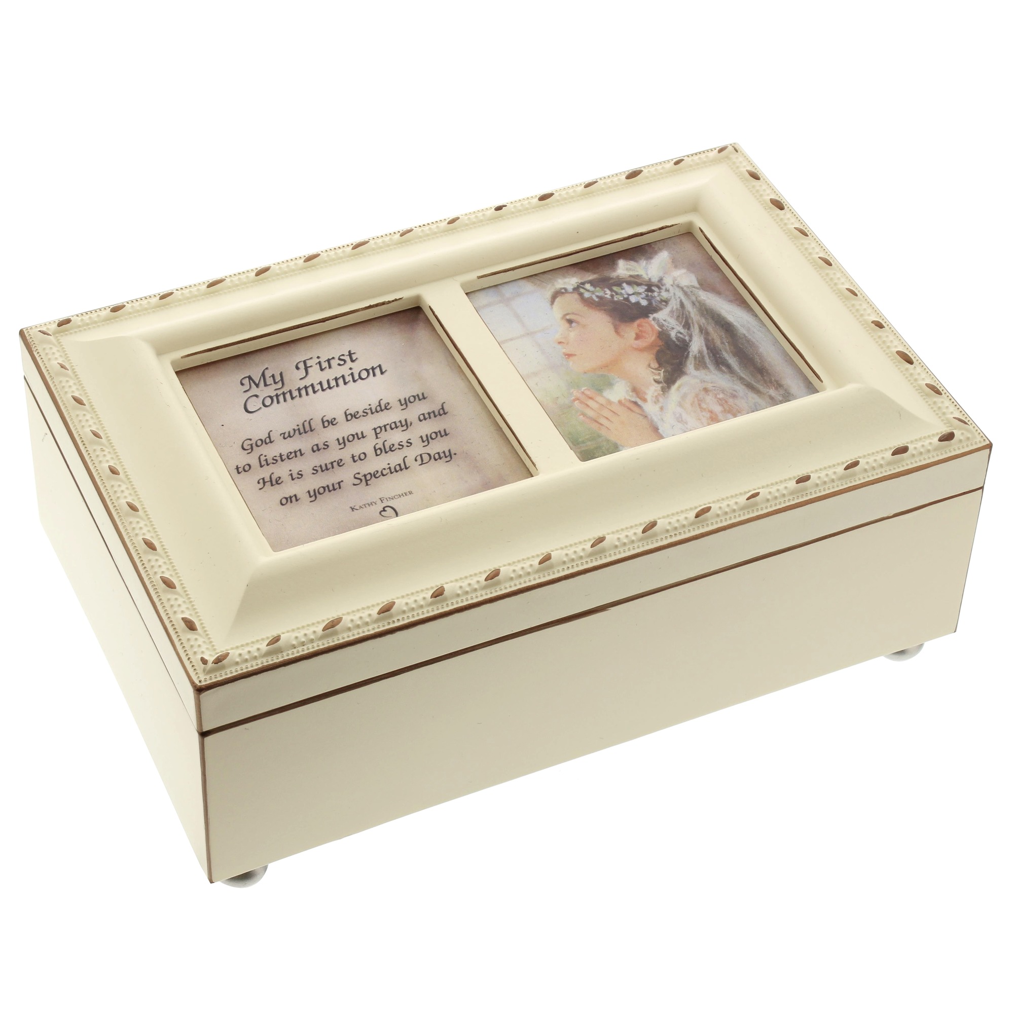 Girl's First Communion Ivory Music Box The Catholic Company®