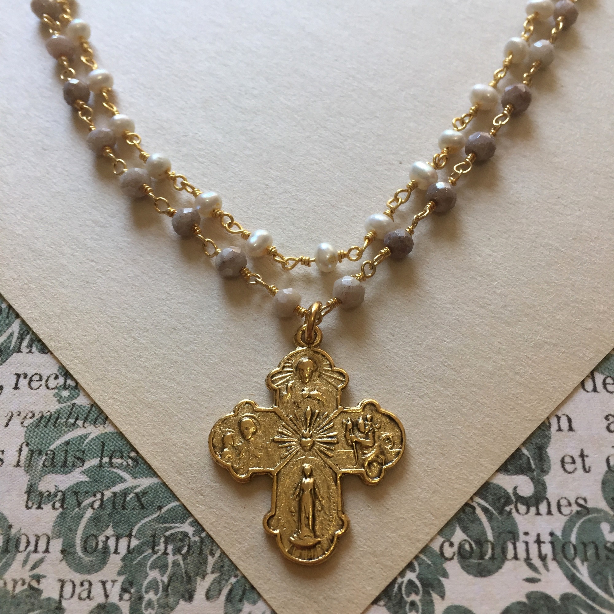 Four way cross necklace Clearance