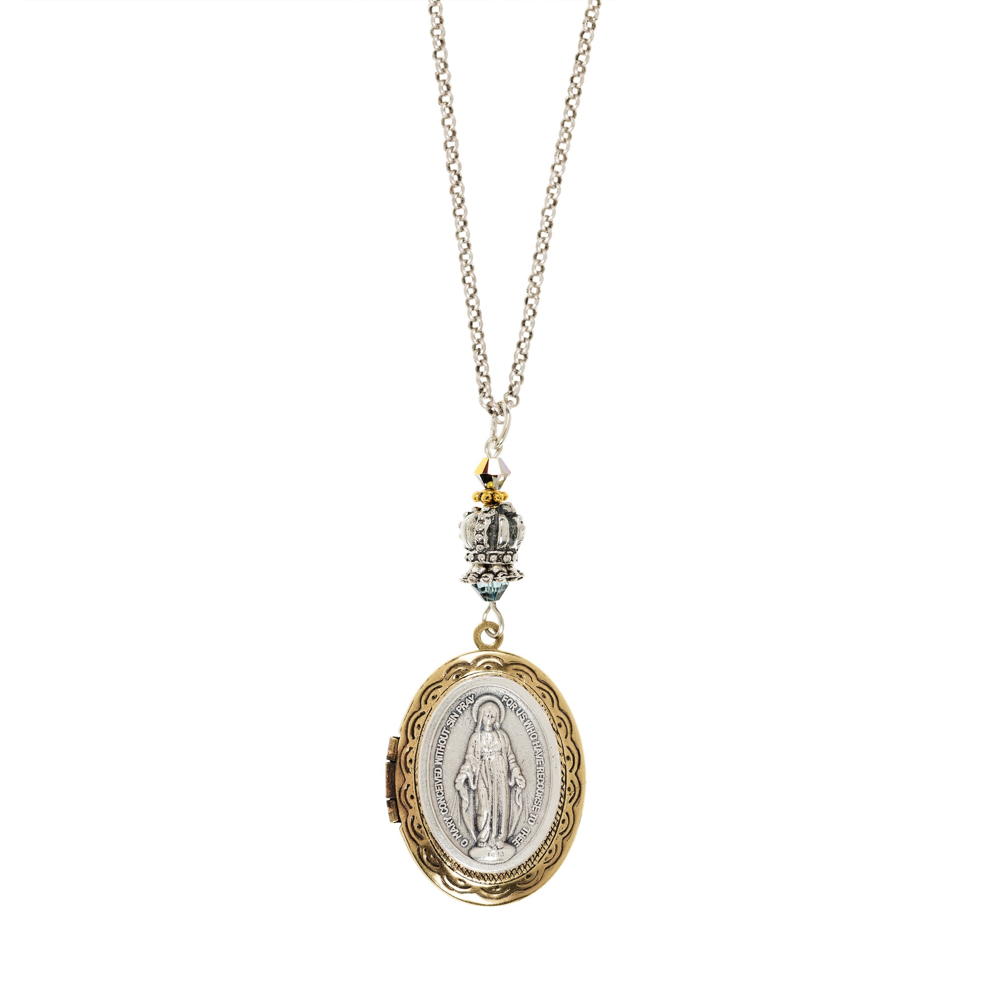 Miraculous Medal Gold Plated Filigree Locket The Catholic Company®