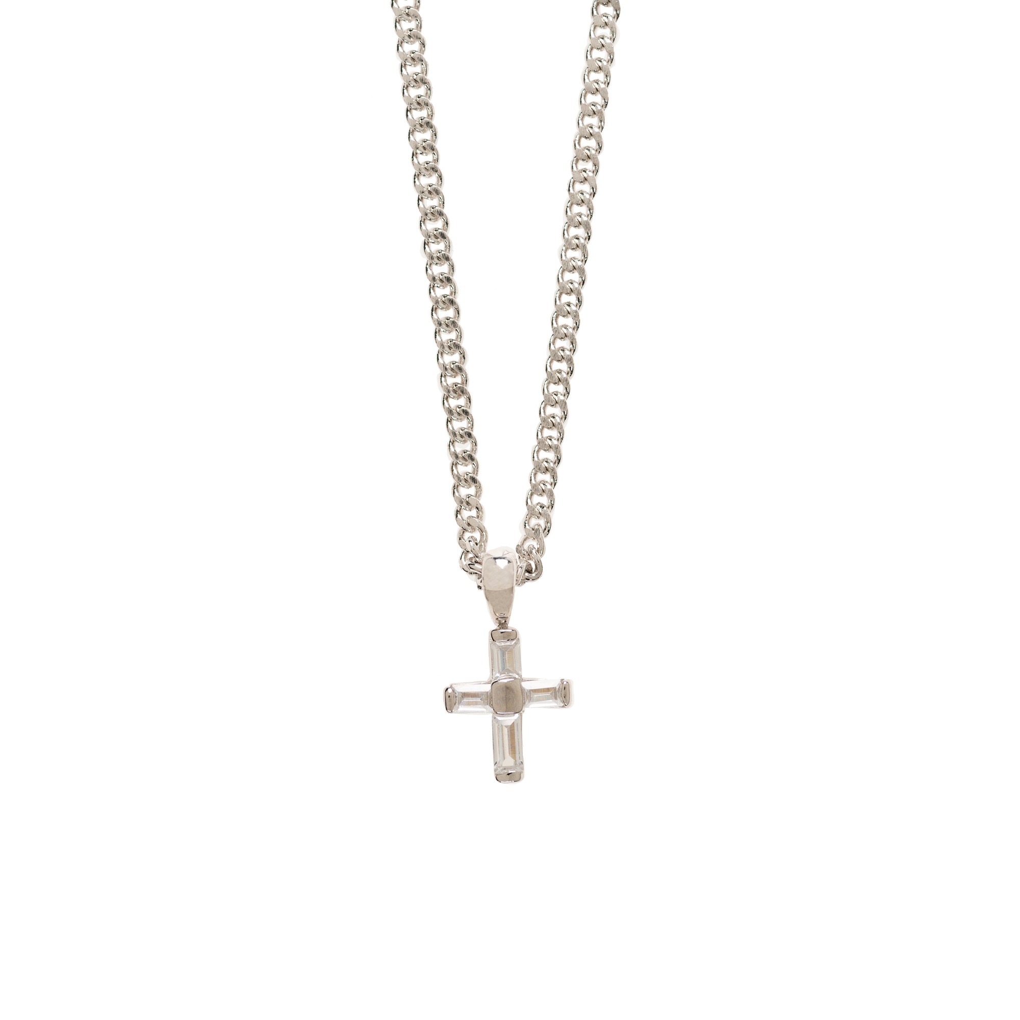sterling silver cz cross pendant